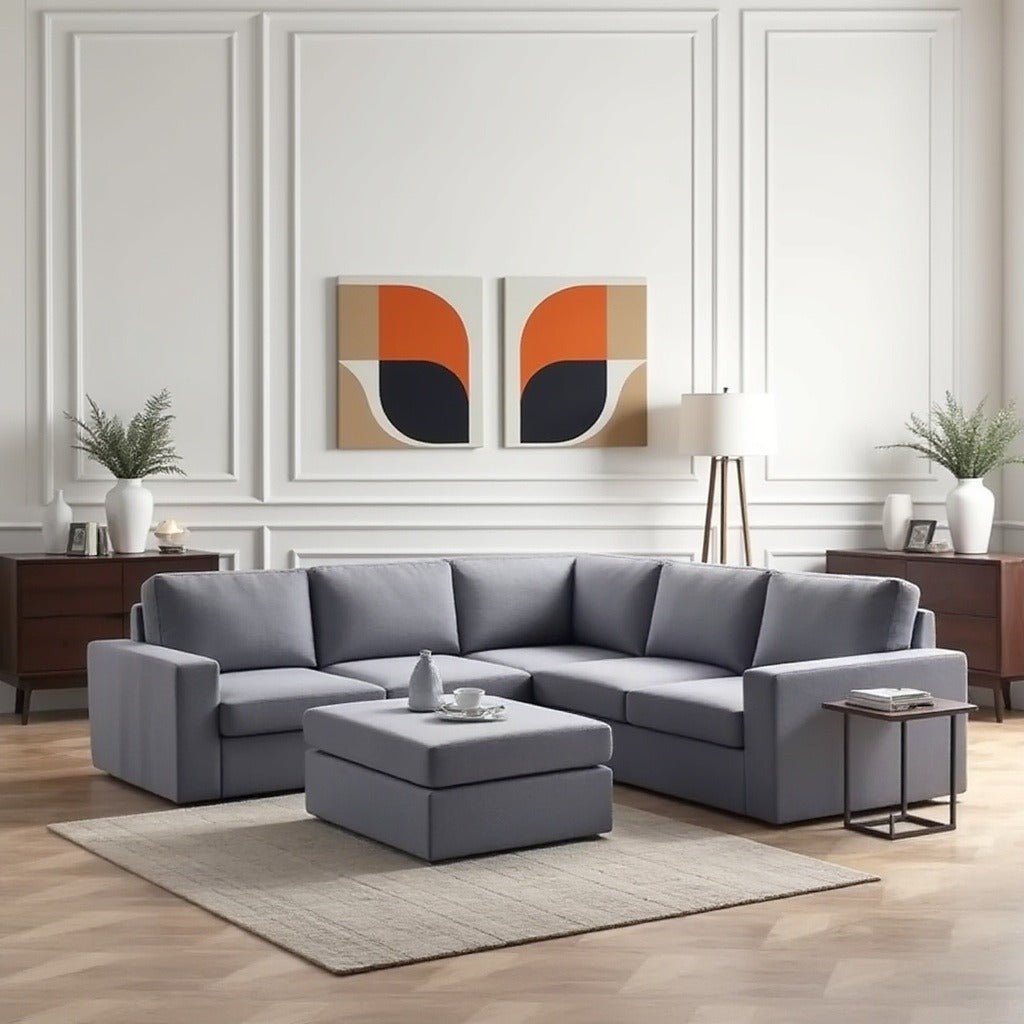 Sweden 6 Seater Sofa for Living Room - TORQUE INNOVATIONS PRIVATE LIMITED